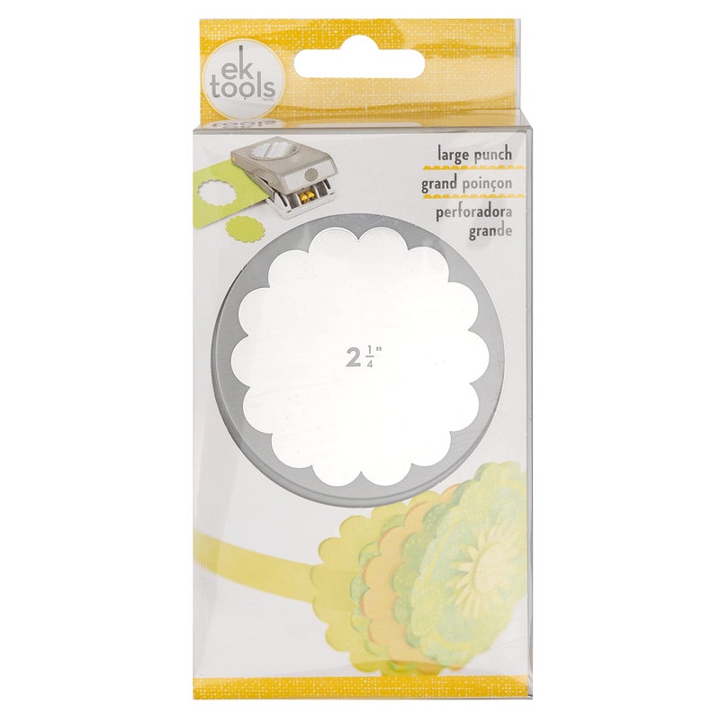 EK tools 2.25-Inch Scallop Circle Punch, Large, New Package, White - Image 2